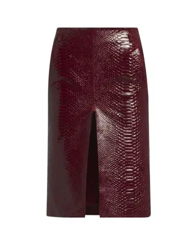 Tom Ford Snake-Effect Leather Midi Skirt | Thumbnail 1