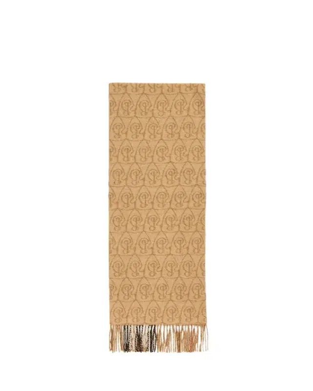Men's Reversible B Charm and Giant Check Wool Scarf