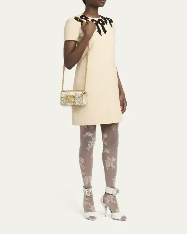 Valentino Garavani Loco Sequin-Embroidered Moire Top-Handle Bag | Thumbnail 5
