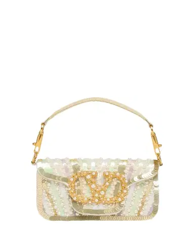 Valentino Garavani Loco Sequin-Embroidered Moire Top-Handle Bag | Thumbnail 1