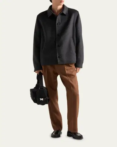Prada Men's Cashmere Shirt Jacket | Thumbnail 3 Prada Men's Cashmere Shirt Jacket | Thumbnail 3