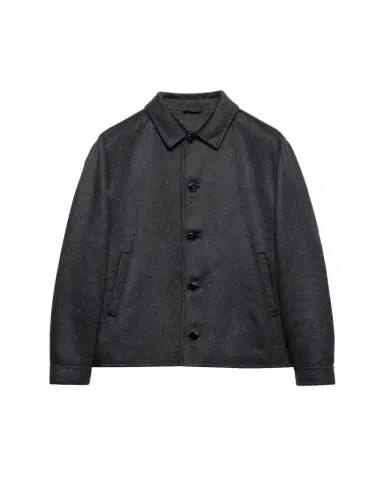 Prada Men's Cashmere Shirt Jacket | Thumbnail 1 Prada Men's Cashmere Shirt Jacket | Thumbnail 1