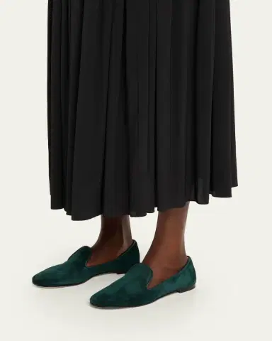 Gianvito Rossi Suede Slip-On Loafers | Thumbnail 14