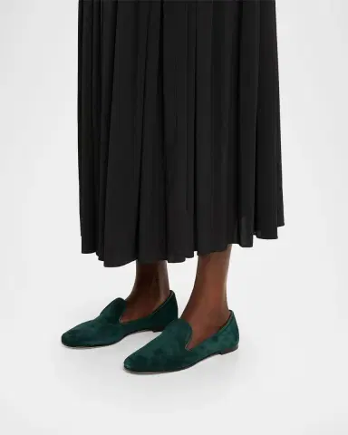 Gianvito Rossi Suede Slip-On Loafers | Thumbnail 4