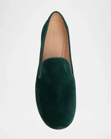 Gianvito Rossi Suede Slip-On Loafers | Thumbnail 8