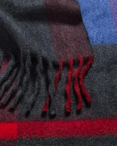 Begg x Co Men's Check Cashmere Scarf | Thumbnail 4 Begg x Co Men's Check Cashmere Scarf | Thumbnail 4