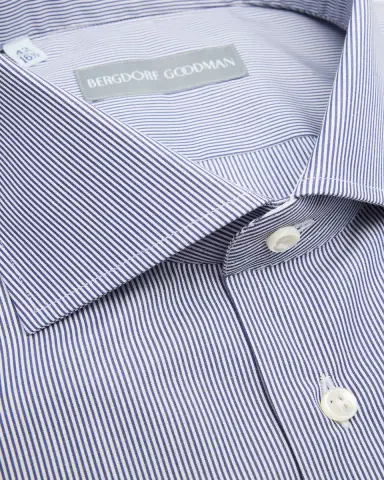Bergdorf Goodman Men's Cotton Petite Bengal Stripe Dress Shirt | Thumbnail 2 Bergdorf Goodman Men's Cotton Petite Bengal Stripe Dress Shirt | Thumbnail 2