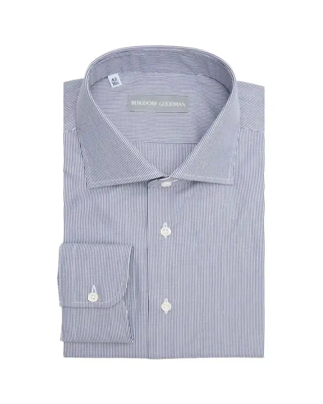Men's Cotton Petite Bengal Stripe Dress Shirt