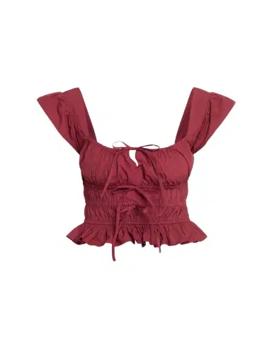 Ciao Lucia Katrin Smocked Drawstring Crop Top | Thumbnail 1