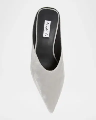 Alaïa Cube Velvet Wedge Mules | Thumbnail 3