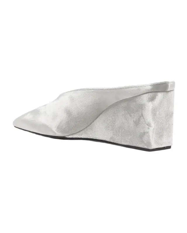 Cube Velvet Wedge Mules