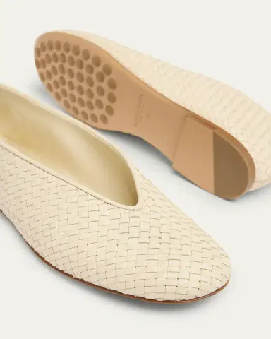 Bottega Veneta Rosa Merino Shearling Ballerina Flats | Thumbnail 3