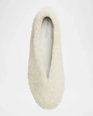 Bottega Veneta Rosa Merino Shearling Ballerina Flats | Thumbnail 8