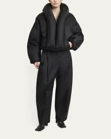 Alaïa Taffeta Padded Bomber Jacket | Thumbnail 2 Alaïa Taffeta Padded Bomber Jacket | Thumbnail 2