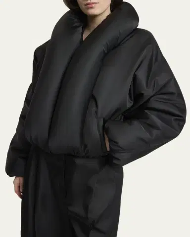 Alaïa Taffeta Padded Bomber Jacket | Thumbnail 5 Alaïa Taffeta Padded Bomber Jacket | Thumbnail 5
