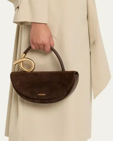 Cult Gaia Azariah Half-Moon Suede Top-Handle Bag | Thumbnail 2 Cult Gaia Azariah Half-Moon Suede Top-Handle Bag | Thumbnail 2