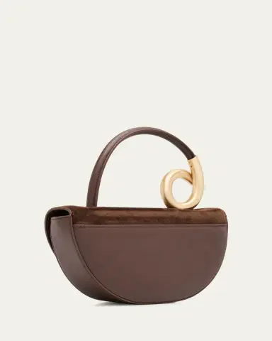 Cult Gaia Azariah Half-Moon Suede Top-Handle Bag | Thumbnail 3 Cult Gaia Azariah Half-Moon Suede Top-Handle Bag | Thumbnail 3