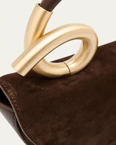 Cult Gaia Azariah Half-Moon Suede Top-Handle Bag | Thumbnail 4 Cult Gaia Azariah Half-Moon Suede Top-Handle Bag | Thumbnail 4