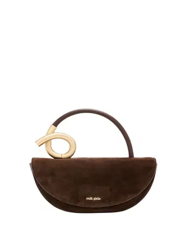 Cult Gaia Azariah Half-Moon Suede Top-Handle Bag | Thumbnail 1 Cult Gaia Azariah Half-Moon Suede Top-Handle Bag | Thumbnail 1