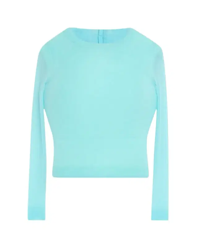 Padded Long-Sleeve Mohair Sweater