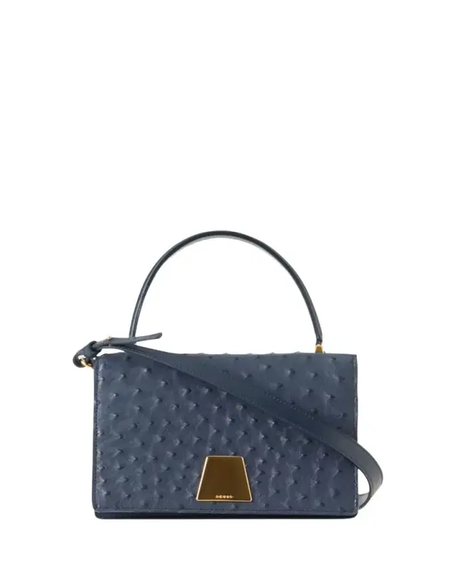 Alice Small Ostrich Leather Top-Handle Bag