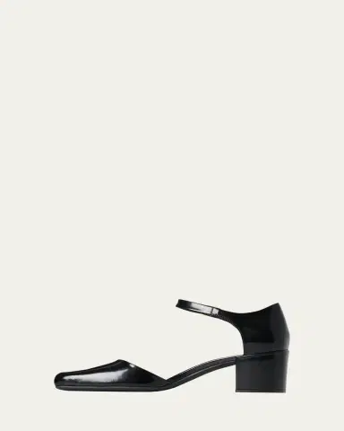 The Row Penelope Leather Ankle-Strap Pumps | Thumbnail 2
