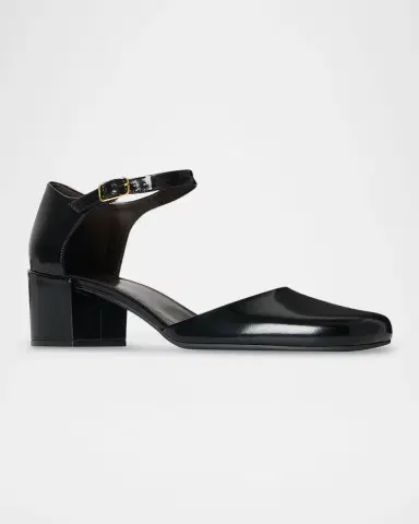 The Row Penelope Leather Ankle-Strap Pumps | Thumbnail 4