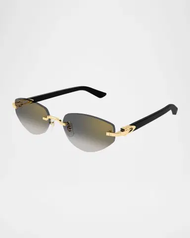 Cartier C Decor Cat-Eye Metal Sunglasses | Thumbnail 2