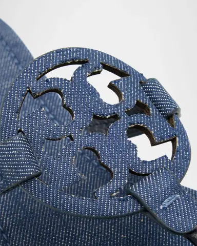 Tory Burch Miller Denim Logo Thong Sandals | Thumbnail 4 Tory Burch Miller Denim Logo Thong Sandals | Thumbnail 4