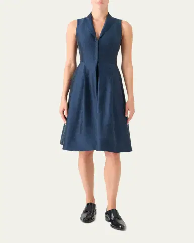 Akris Sleeveless Silk Shantung Trench Dress | Thumbnail 2 Akris Sleeveless Silk Shantung Trench Dress | Thumbnail 2