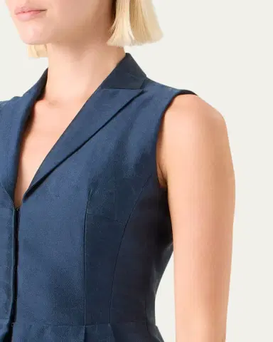 Akris Sleeveless Silk Shantung Trench Dress | Thumbnail 5 Akris Sleeveless Silk Shantung Trench Dress | Thumbnail 5