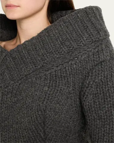 Marc Jacobs Runway Padded V-Neck Peplum Sweater | Thumbnail 5