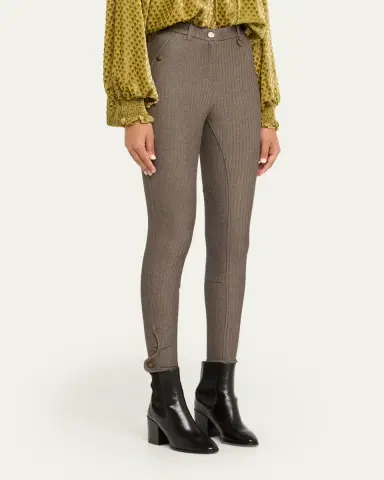 Burberry Anne Herringbone Skinny-Leg Jodhpur Pants | Thumbnail 4 Burberry Anne Herringbone Skinny-Leg Jodhpur Pants | Thumbnail 4