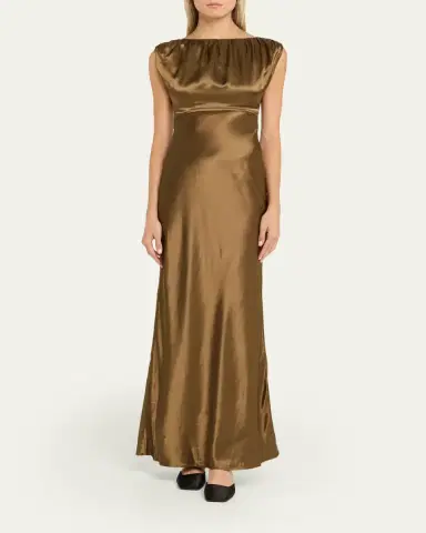 ANNA QUAN Ophelia Satin Column Dress | Thumbnail 2 ANNA QUAN Ophelia Satin Column Dress | Thumbnail 2