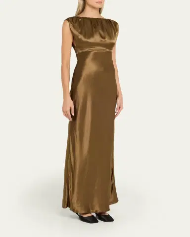 ANNA QUAN Ophelia Satin Column Dress | Thumbnail 4 ANNA QUAN Ophelia Satin Column Dress | Thumbnail 4
