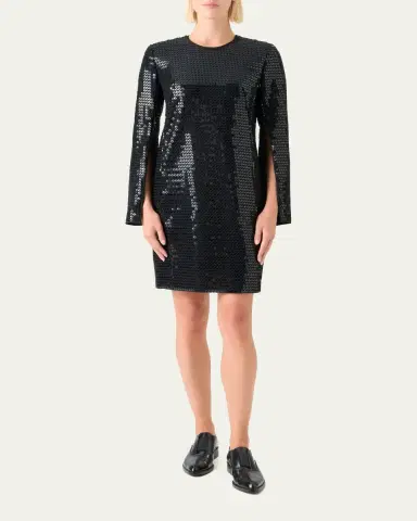 Akris Corded Sequin Short Cocktail Dress | Thumbnail 2 Akris Corded Sequin Short Cocktail Dress | Thumbnail 2