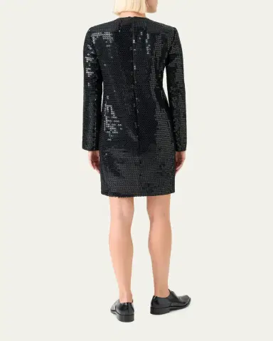Akris Corded Sequin Short Cocktail Dress | Thumbnail 3 Akris Corded Sequin Short Cocktail Dress | Thumbnail 3