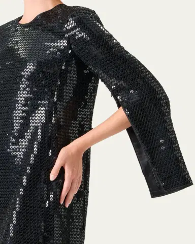 Akris Corded Sequin Short Cocktail Dress | Thumbnail 5 Akris Corded Sequin Short Cocktail Dress | Thumbnail 5