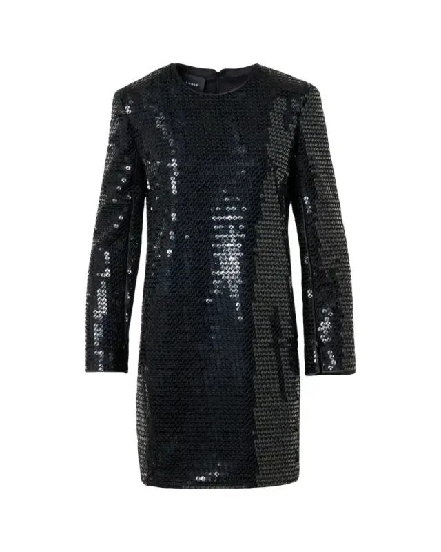 Akris Corded Sequin Short Cocktail Dress