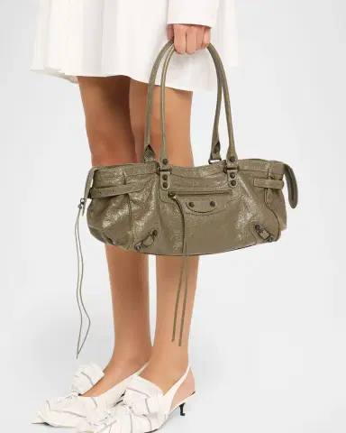 Balenciaga Le City East-West Shoulder Bag in Leather | Thumbnail 11 Balenciaga Le City East-West Shoulder Bag in Leather | Thumbnail 11