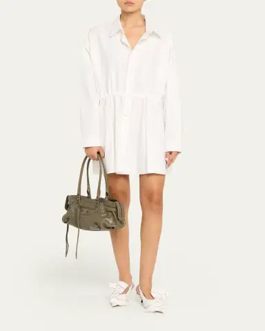 Balenciaga Le City East-West Shoulder Bag in Leather | Thumbnail 5 Balenciaga Le City East-West Shoulder Bag in Leather | Thumbnail 5
