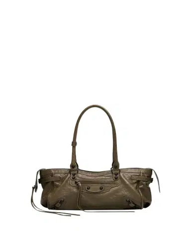 Balenciaga Le City East-West Shoulder Bag in Leather | Thumbnail 1 Balenciaga Le City East-West Shoulder Bag in Leather | Thumbnail 1