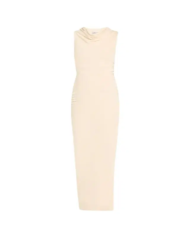Anna Quan Amali Draped Cowl-Neck Jersey Dress