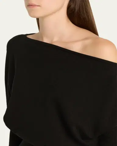 Simkhai Janese Off-Shoulder Wool Midi Dress | Thumbnail 5 Simkhai Janese Off-Shoulder Wool Midi Dress | Thumbnail 5