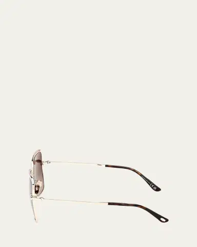 TOM FORD Chloe 52mm Oval Acetate Sunglasses | Thumbnail 3