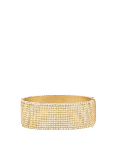 Jamie Wolf 18K Yellow Gold Twelve Row Diamond Hinged Bangle | Thumbnail 1