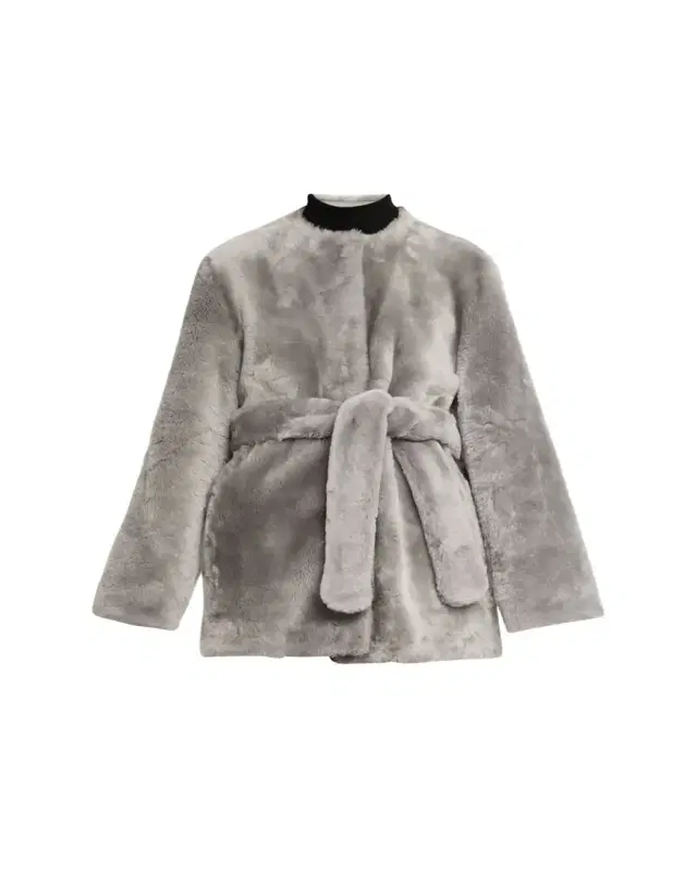 Plush Shearling Belted Coat