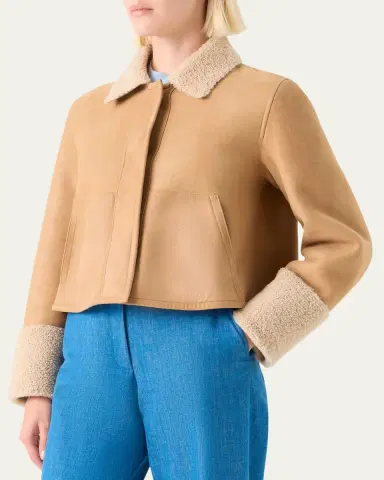 Akris Reversible Cady And Sheep Shearling Jacket | Thumbnail 4 Akris Reversible Cady And Sheep Shearling Jacket | Thumbnail 4