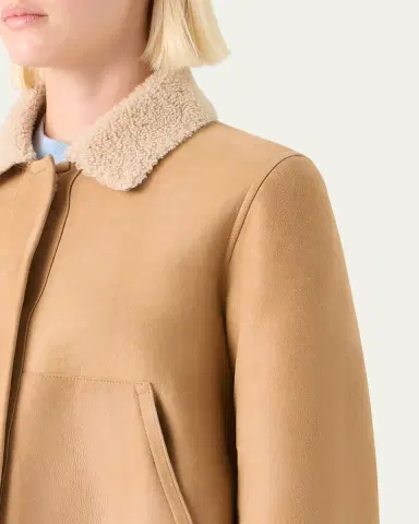 Akris Reversible Cady And Sheep Shearling Jacket | Thumbnail 5 Akris Reversible Cady And Sheep Shearling Jacket | Thumbnail 5