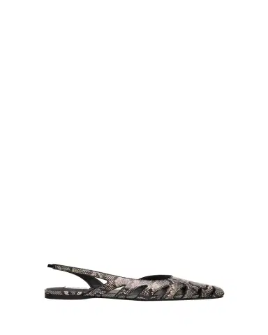 Alaïa Snakeskin Leather Slingback Flats | Thumbnail 1